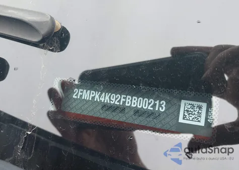 2015 Ford Edge Titanium z USA, uszkodzony, nr VIN 2FMPK4K92FBB00213